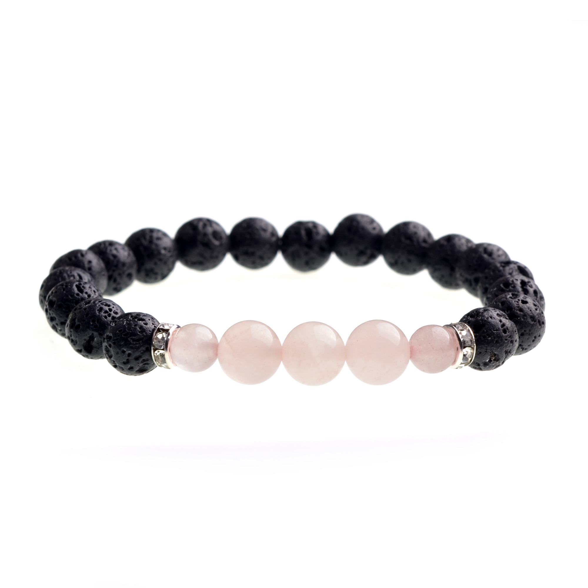 8MM &10MM	Lava Stone Beads Natural Stone Bracelet, Men Jewelry, Stretch Yoga Bracelet