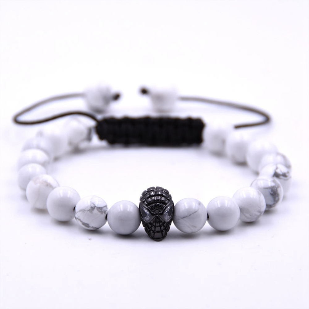 8MM Turquoise Black Alien Braided Bracelet