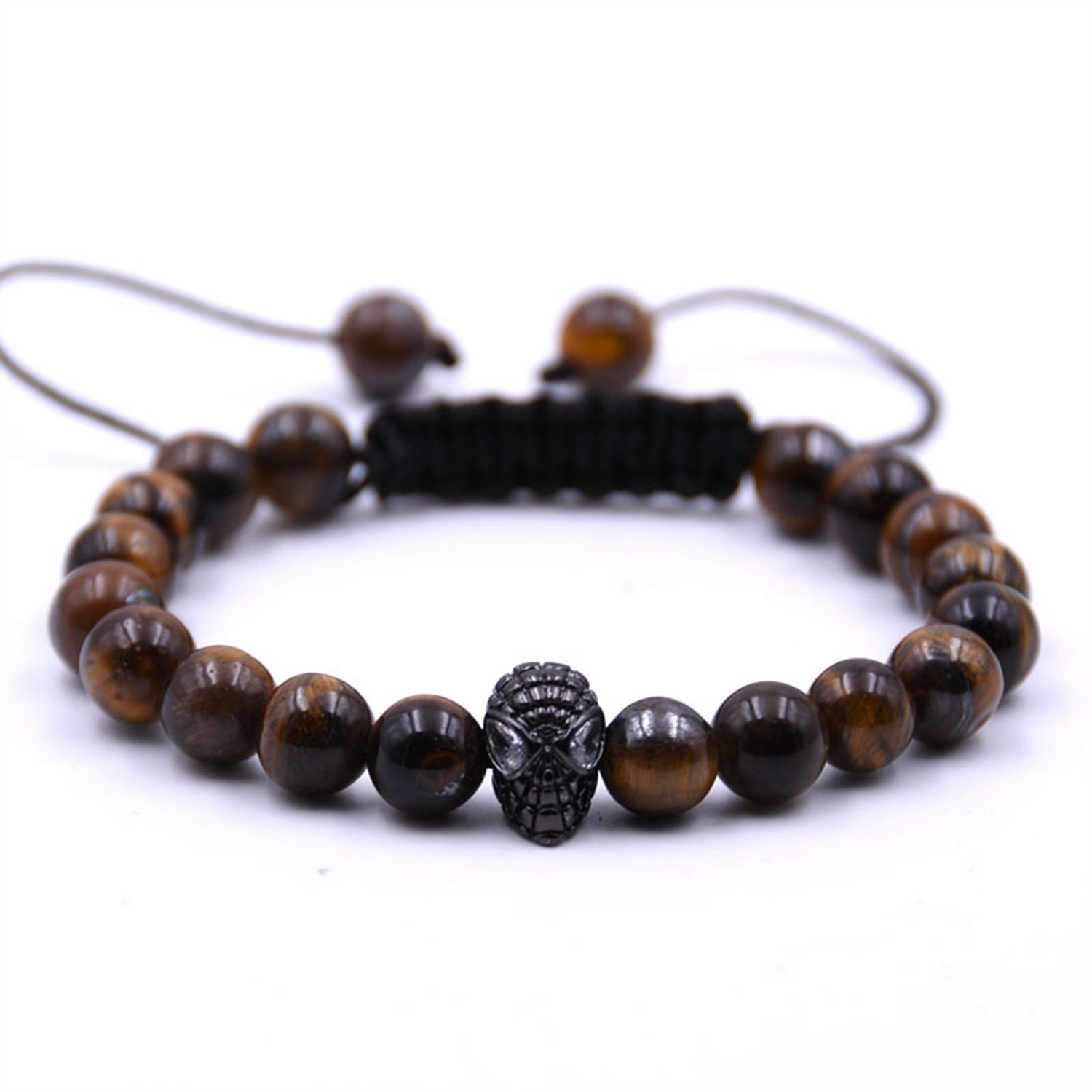 8MM Turquoise Black Alien Braided Bracelet