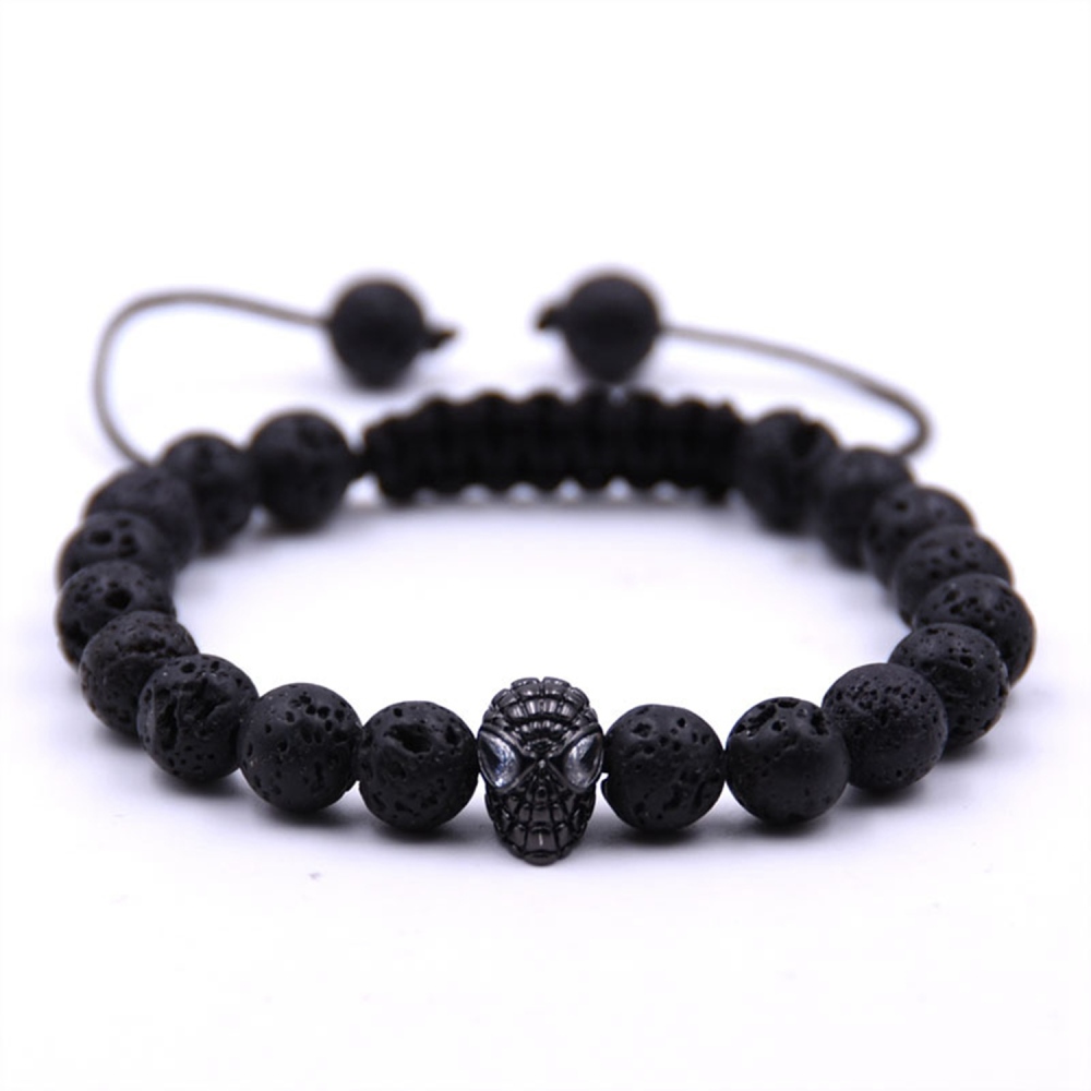 8MM Turquoise Black Alien Braided Bracelet