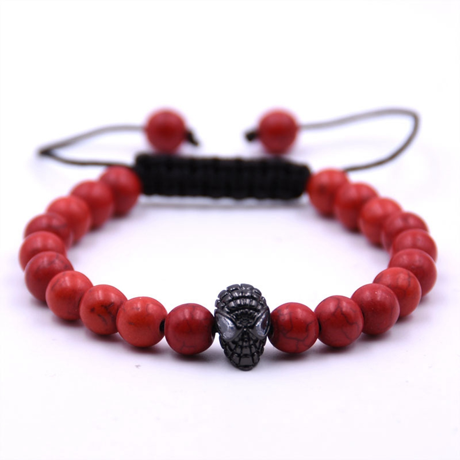 8MM Turquoise Black Alien Braided Bracelet