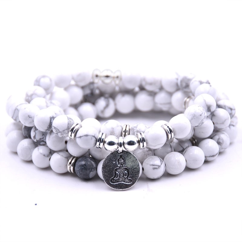Fashion 108 Seven Chakras Tiger's Eye Stone Bracelet Natural energetic Jewelry