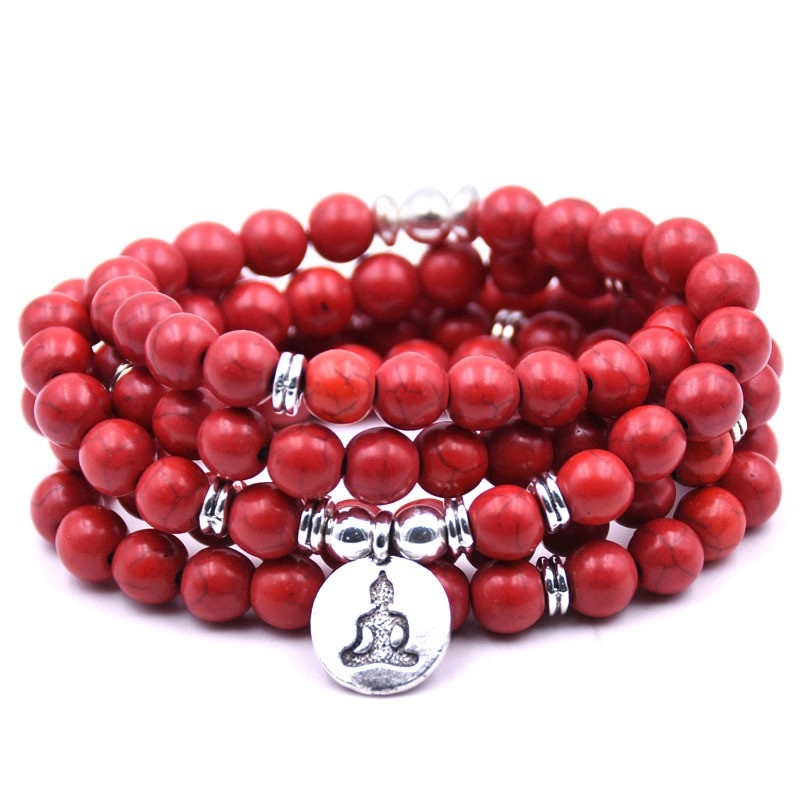 Fashion 108 Seven Chakras Tiger's Eye Stone Bracelet Natural energetic Jewelry