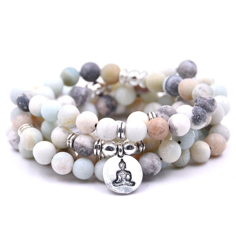 Fashion 108 Seven Chakras Tiger's Eye Stone Bracelet Natural energetic Jewelry