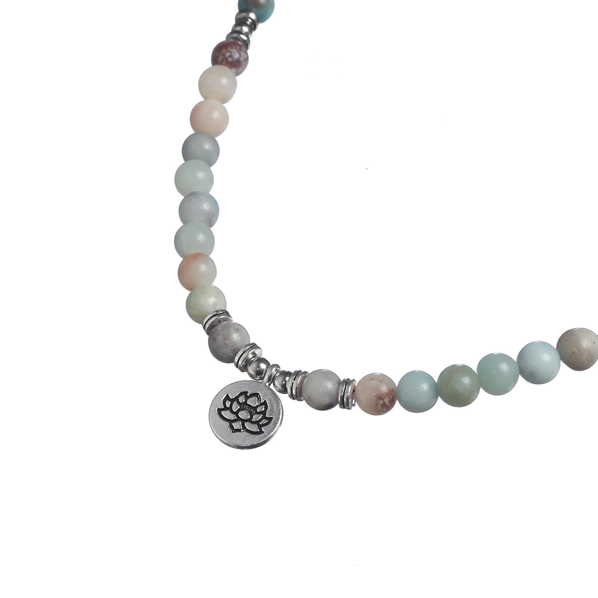 Fashion 108 Seven Chakras Tiger's Eye Stone Bracelet Natural energetic Jewelry
