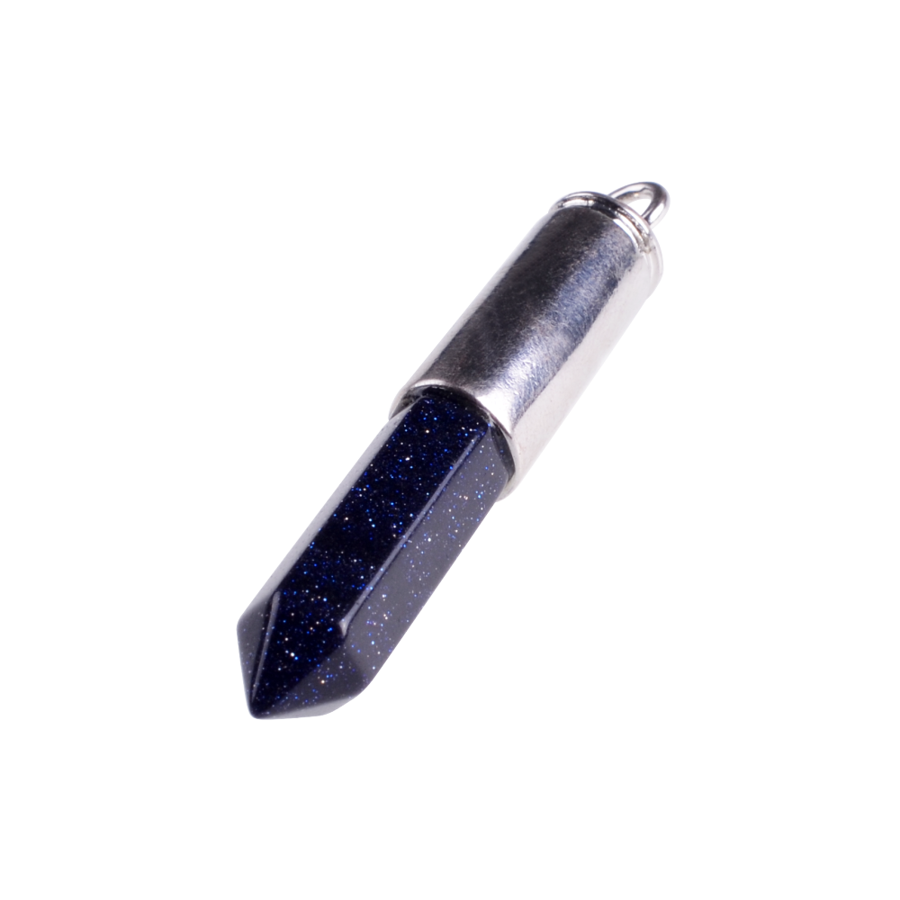 Natural Agate Stone Bullet Chakra Healing Gemstone Pendant Necklace