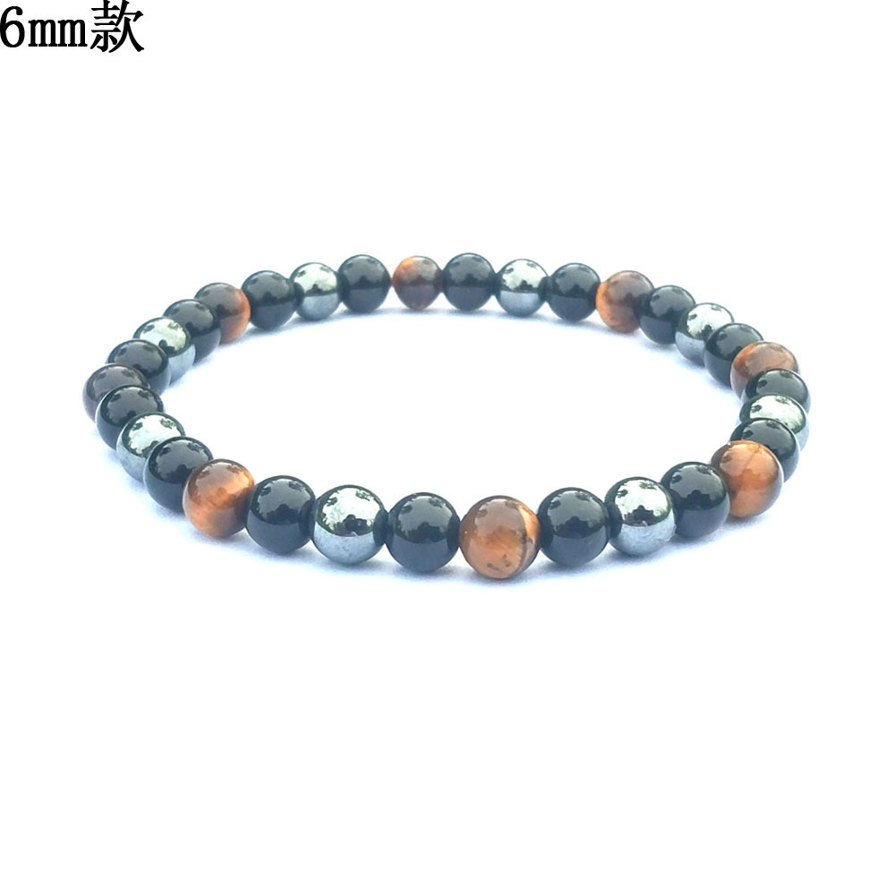 Hematite Tiger Eye Black Onyx 8MM Mixed Color Bracelet