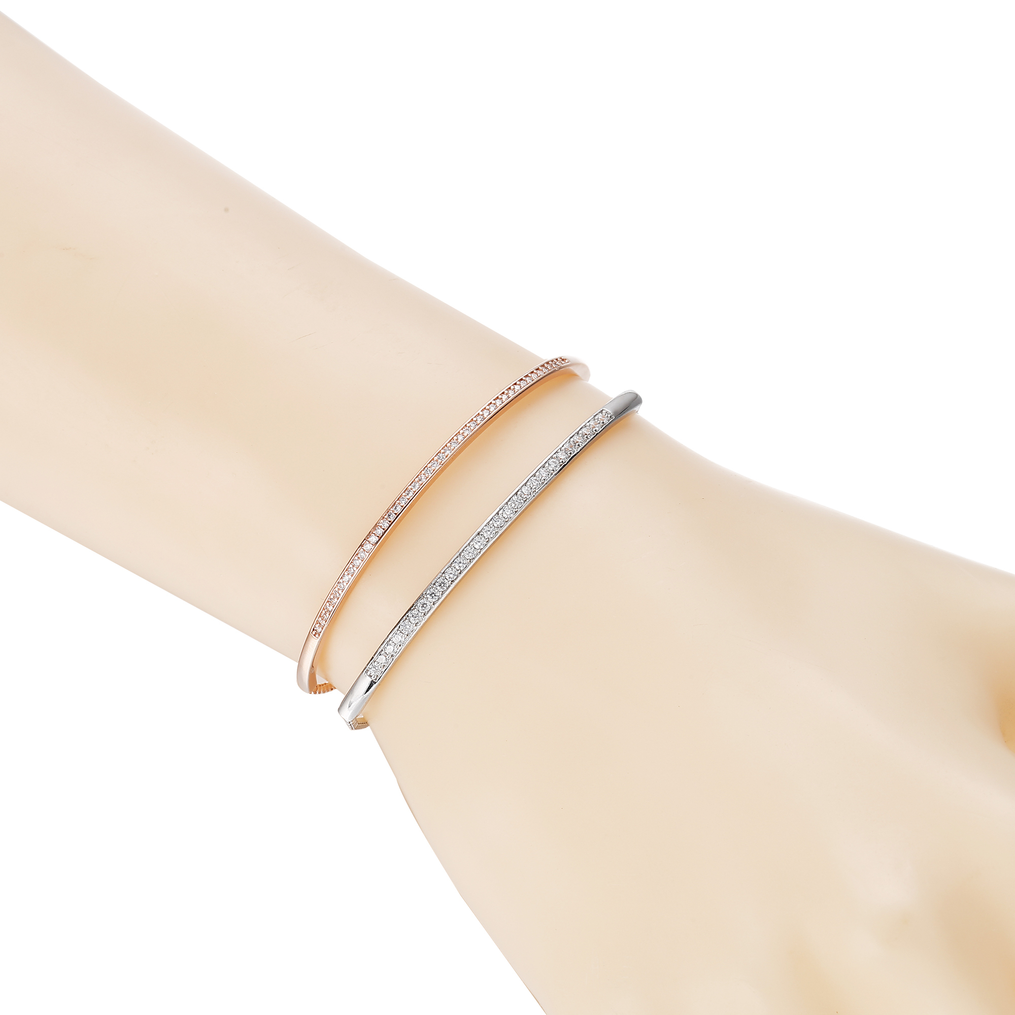 Fashion Alloy Adjustable Charm Bracelet Woman's Simple Diamond-studded Jewelry