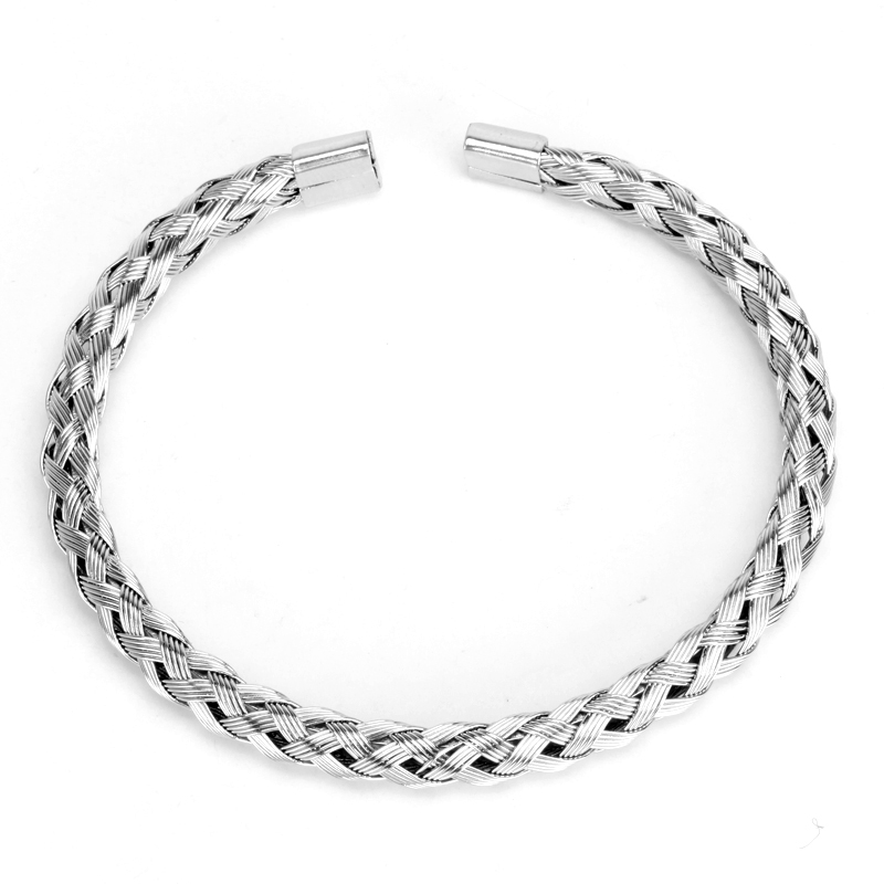 Titanium Steel for Women Bangle Bracelet Wrist in Heart and CZ Stone Jewelry