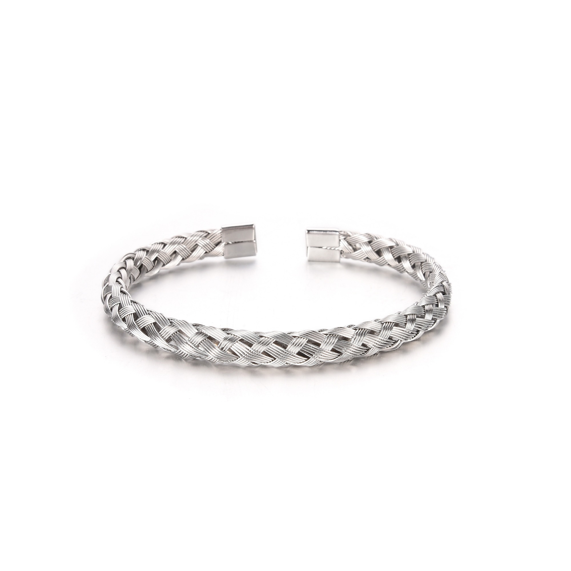 Titanium Steel for Women Bangle Bracelet Wrist in Heart and CZ Stone Jewelry
