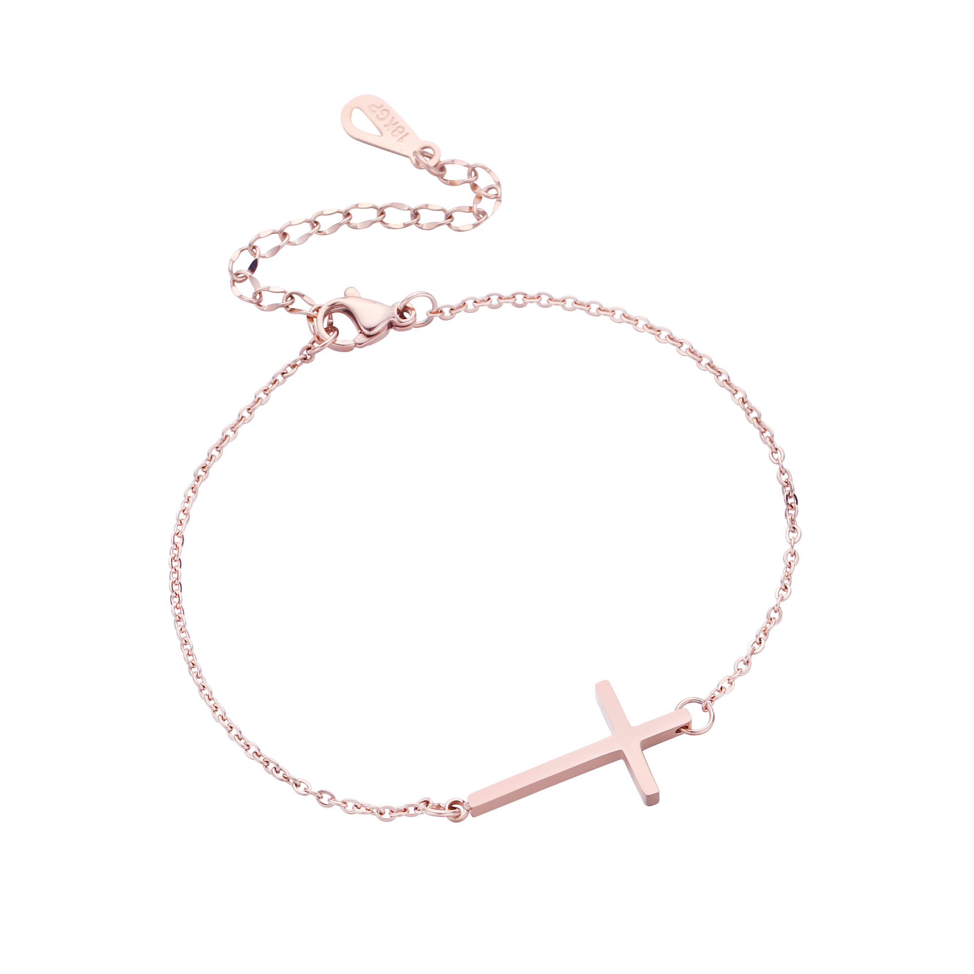 Silver Stainless Steel Cross Bracelet Women Fashion Gift For Women