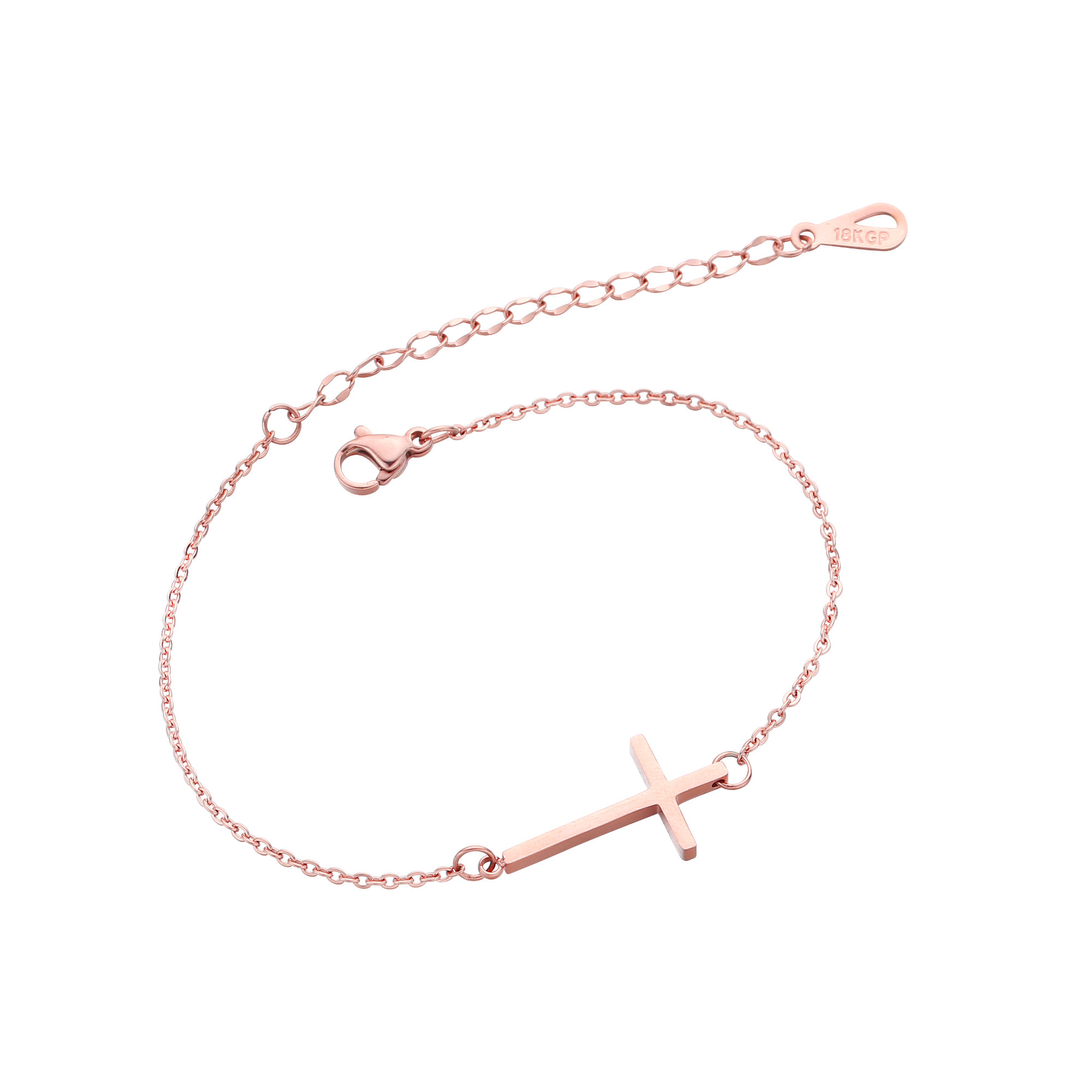 Silver Stainless Steel Cross Bracelet Women Fashion Gift For Women