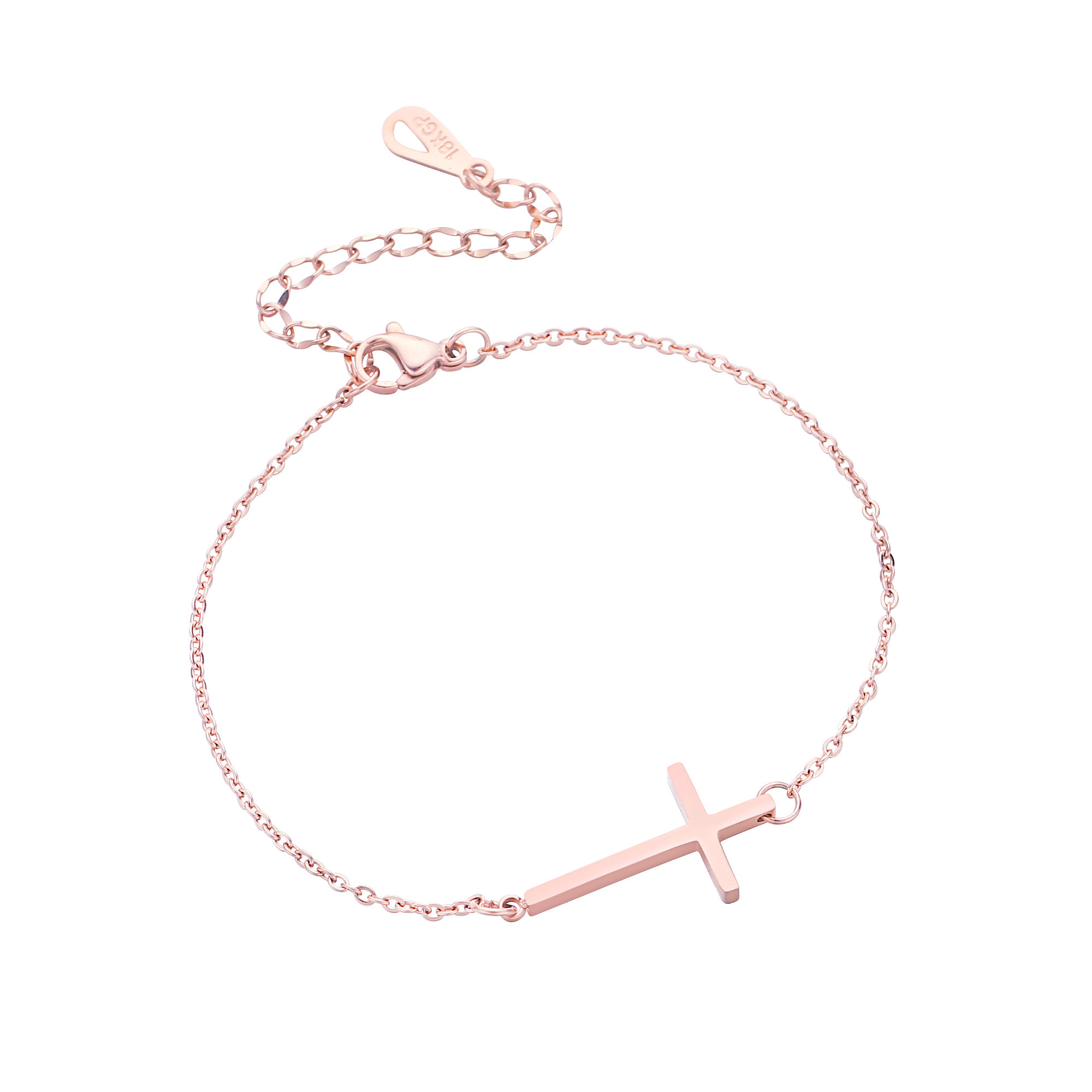 Silver Stainless Steel Cross Bracelet Women Fashion Gift For Women
