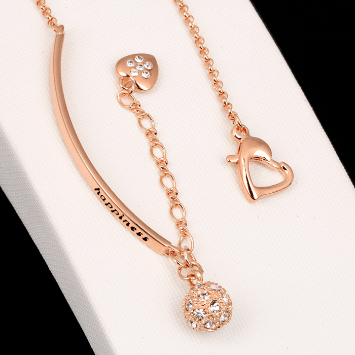 Stainless Stee Adjustable Bracelets Happiness Heartbeat Charm Jewelry for Women