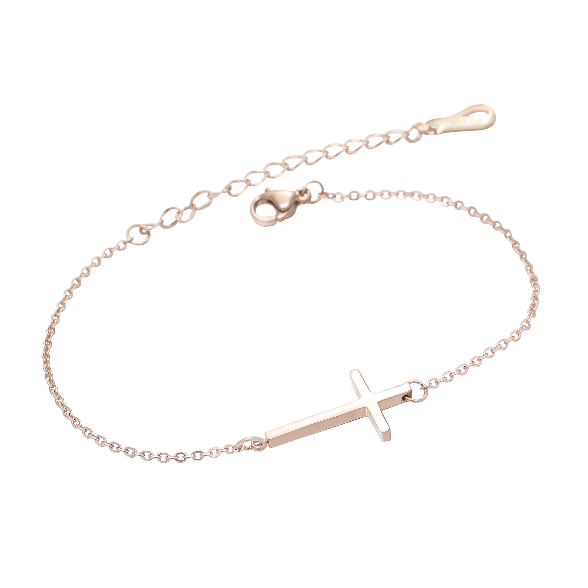 Silver Stainless Steel Cross Bracelet Women Fashion Gift For Women