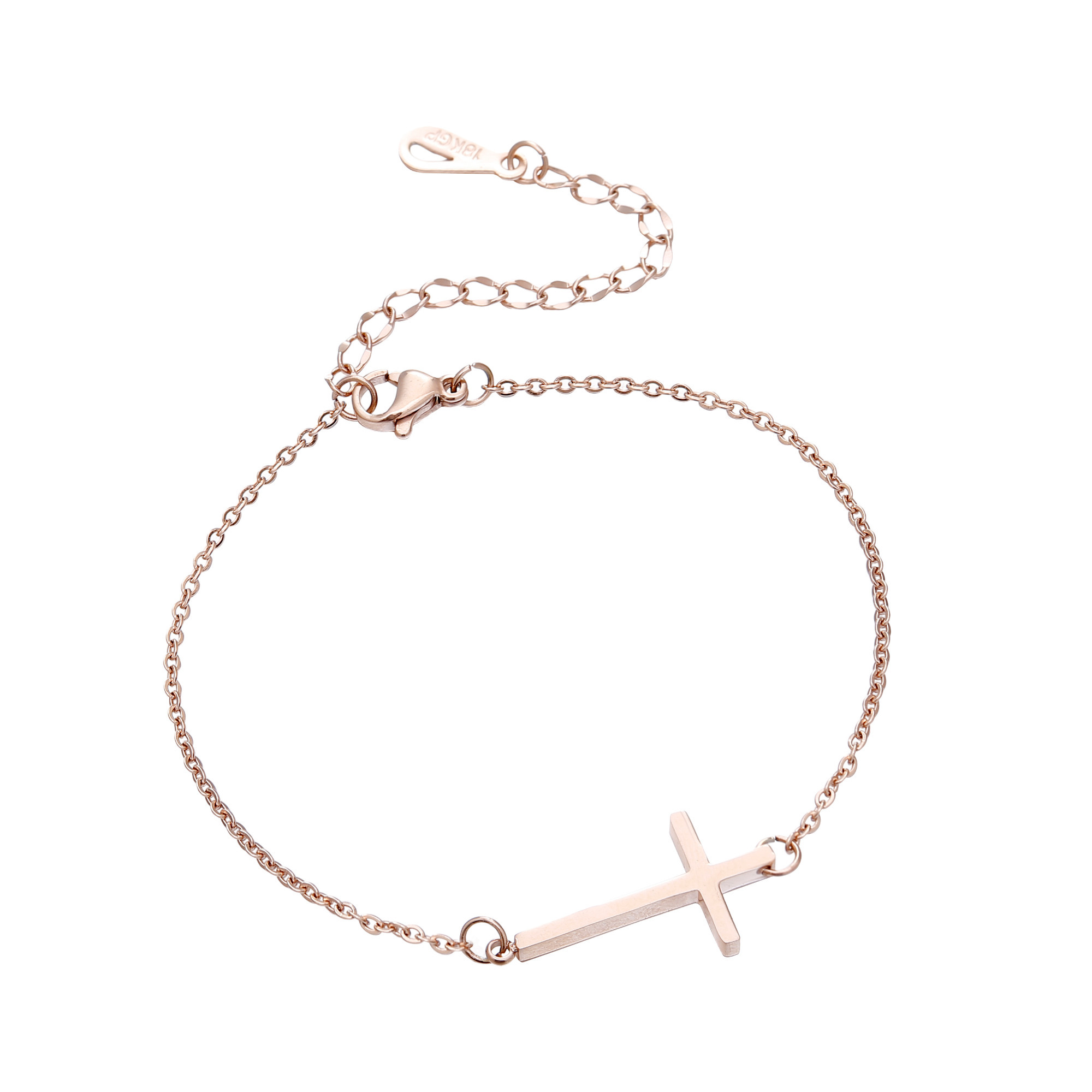 Silver Stainless Steel Cross Bracelet Women Fashion Gift For Women
