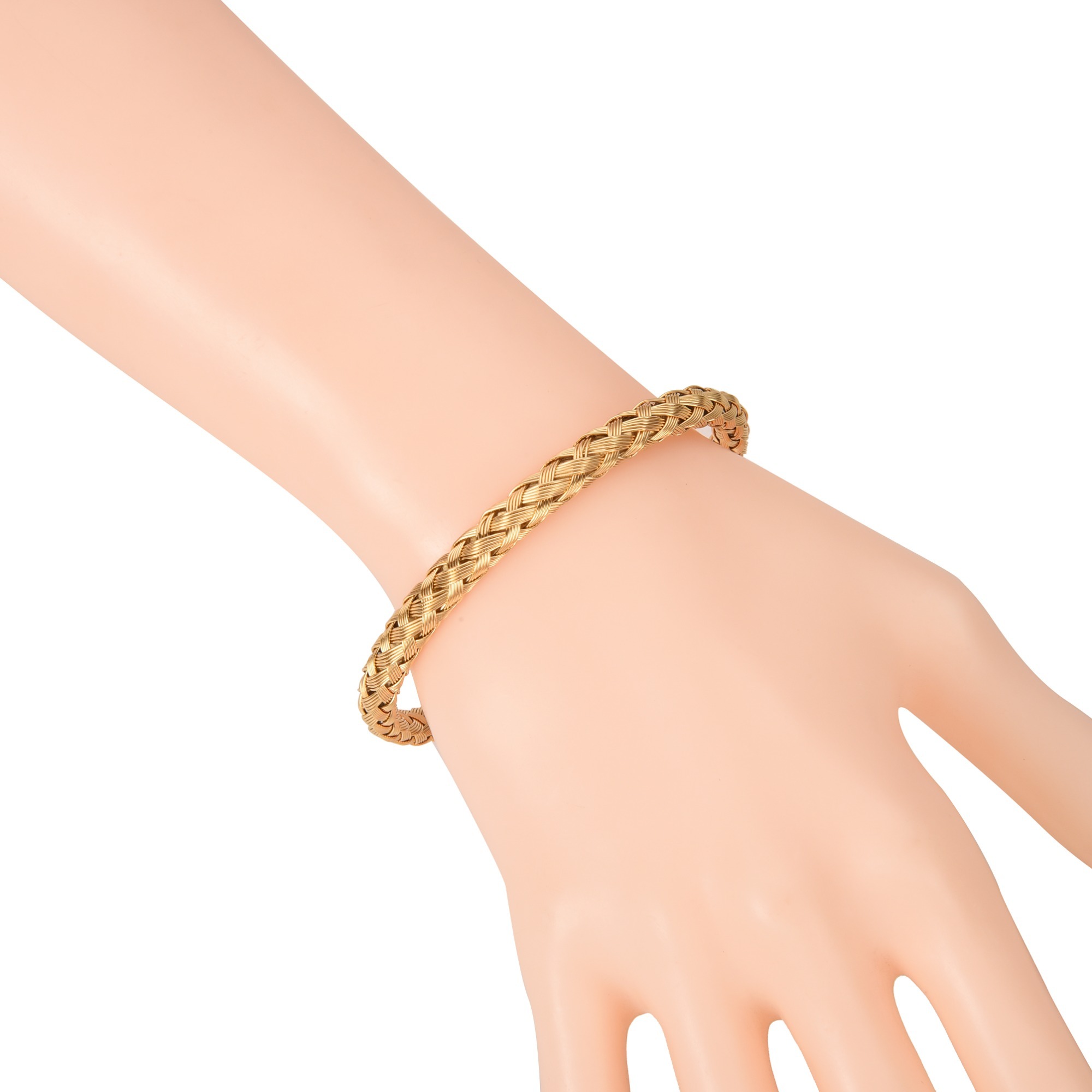 Titanium Steel for Women Bangle Bracelet Wrist in Heart and CZ Stone Jewelry