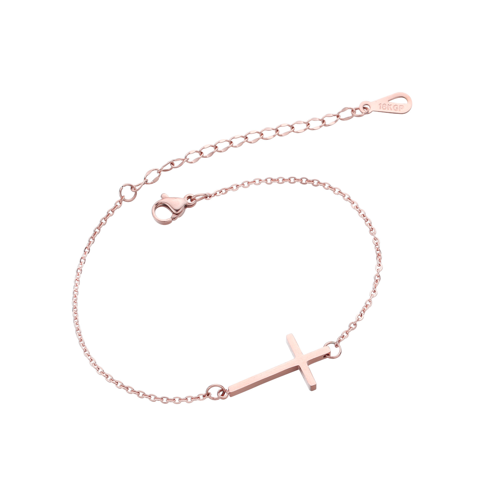 Silver Stainless Steel Cross Bracelet Women Fashion Gift For Women