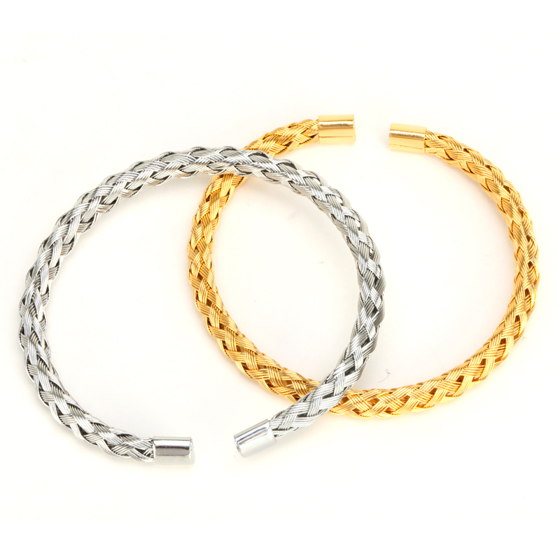 Titanium Steel for Women Bangle Bracelet Wrist in Heart and CZ Stone Jewelry