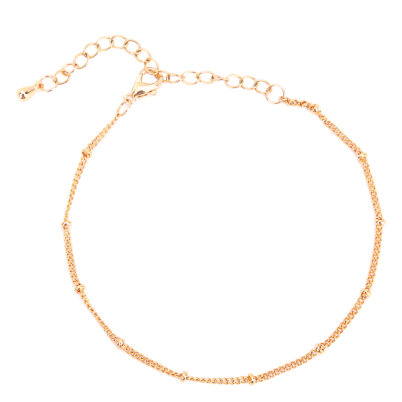Fashion Metal Bean Chain Thin Chain Bead Ball Bracelet for Women