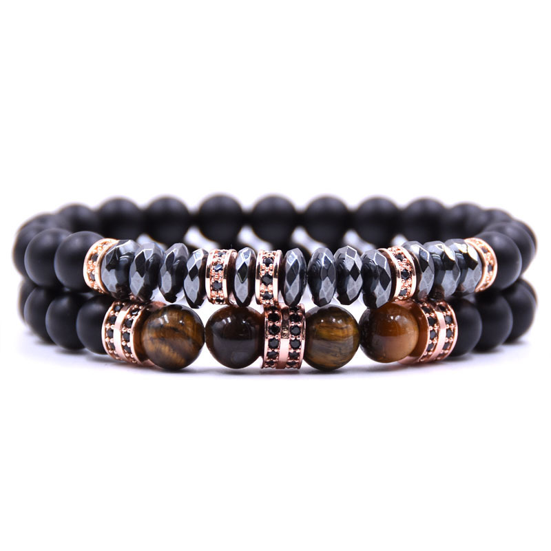 Rose Gold Micro-set Spacer Bracelet Man Fashion Women Fashion Gift For Women Beautiful Beads
