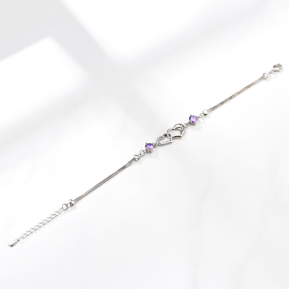 Zircon Women Chain Heart Bracelet Women Fashion Gift For Women Women Bracelet