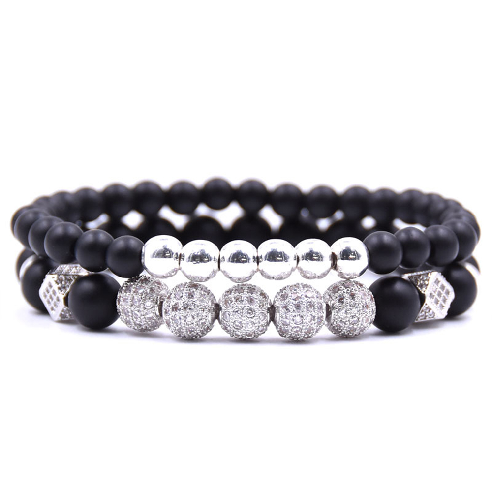 Rose Gold Zircon Bracelet Set Man Fashion Women Fashion Gift For Women Beautiful Beads