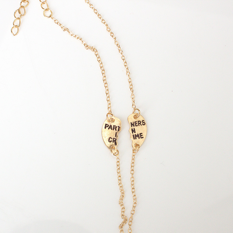 Beautiful Friends&Lovers Heart-Shaped Stitching Bracelet Wild Couple Jewelry