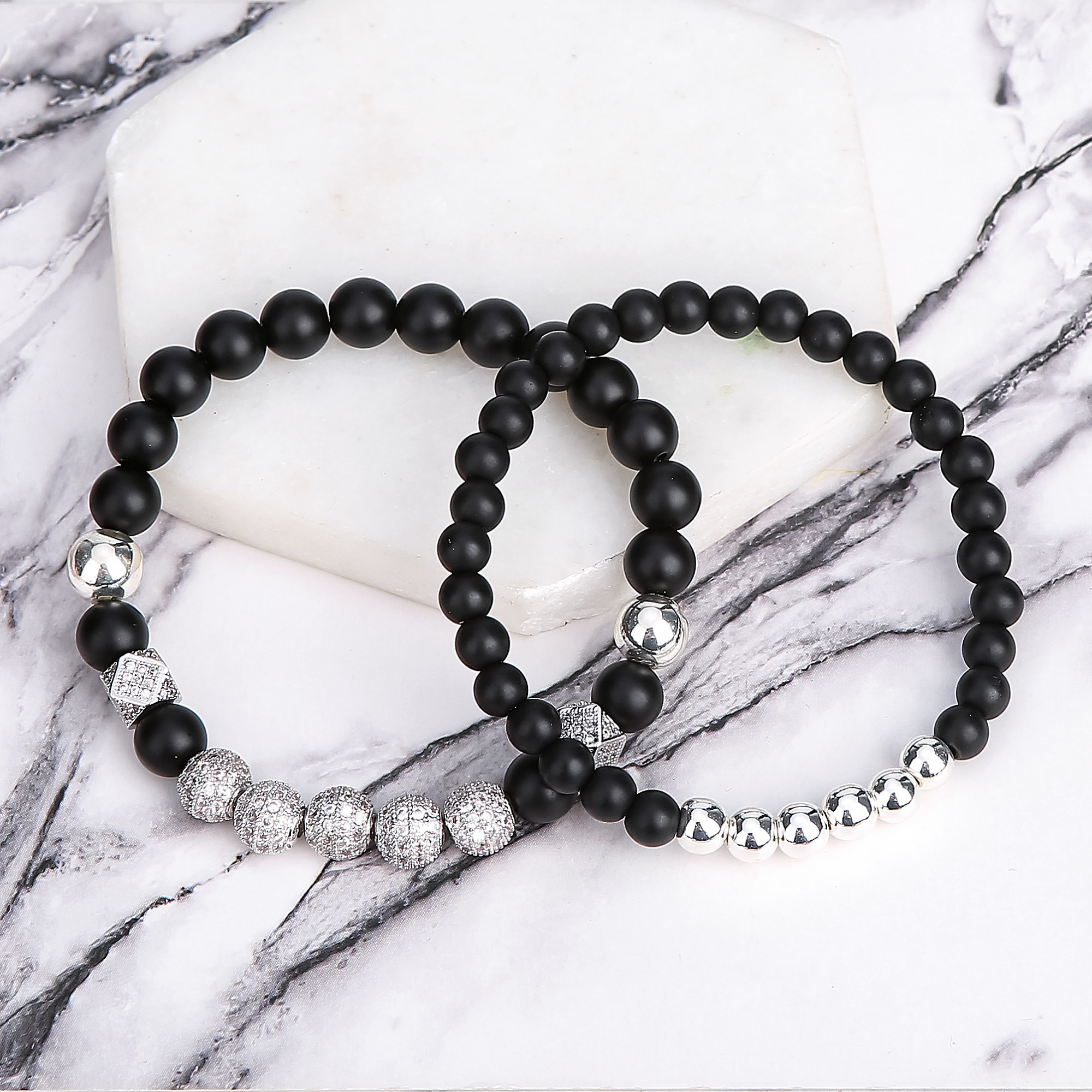 Rose Gold Zircon Bracelet Set Man Fashion Women Fashion Gift For Women Beautiful Beads