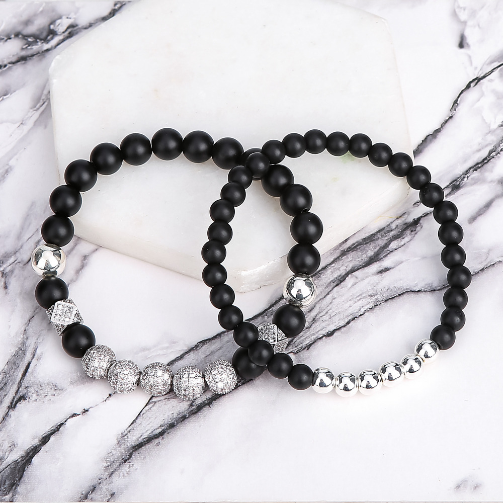 Rose Gold Zircon Bracelet Set Man Fashion Women Fashion Gift For Women Beautiful Beads
