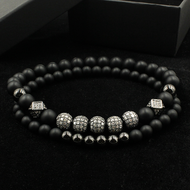 Rose Gold Zircon Bracelet Set Man Fashion Women Fashion Gift For Women Beautiful Beads
