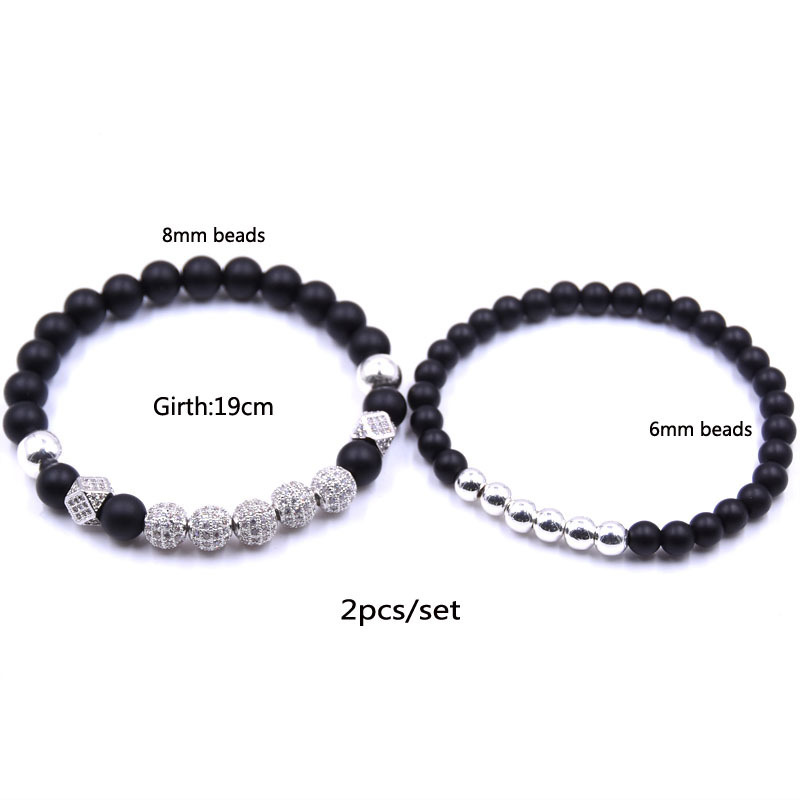 Rose Gold Zircon Bracelet Set Man Fashion Women Fashion Gift For Women Beautiful Beads