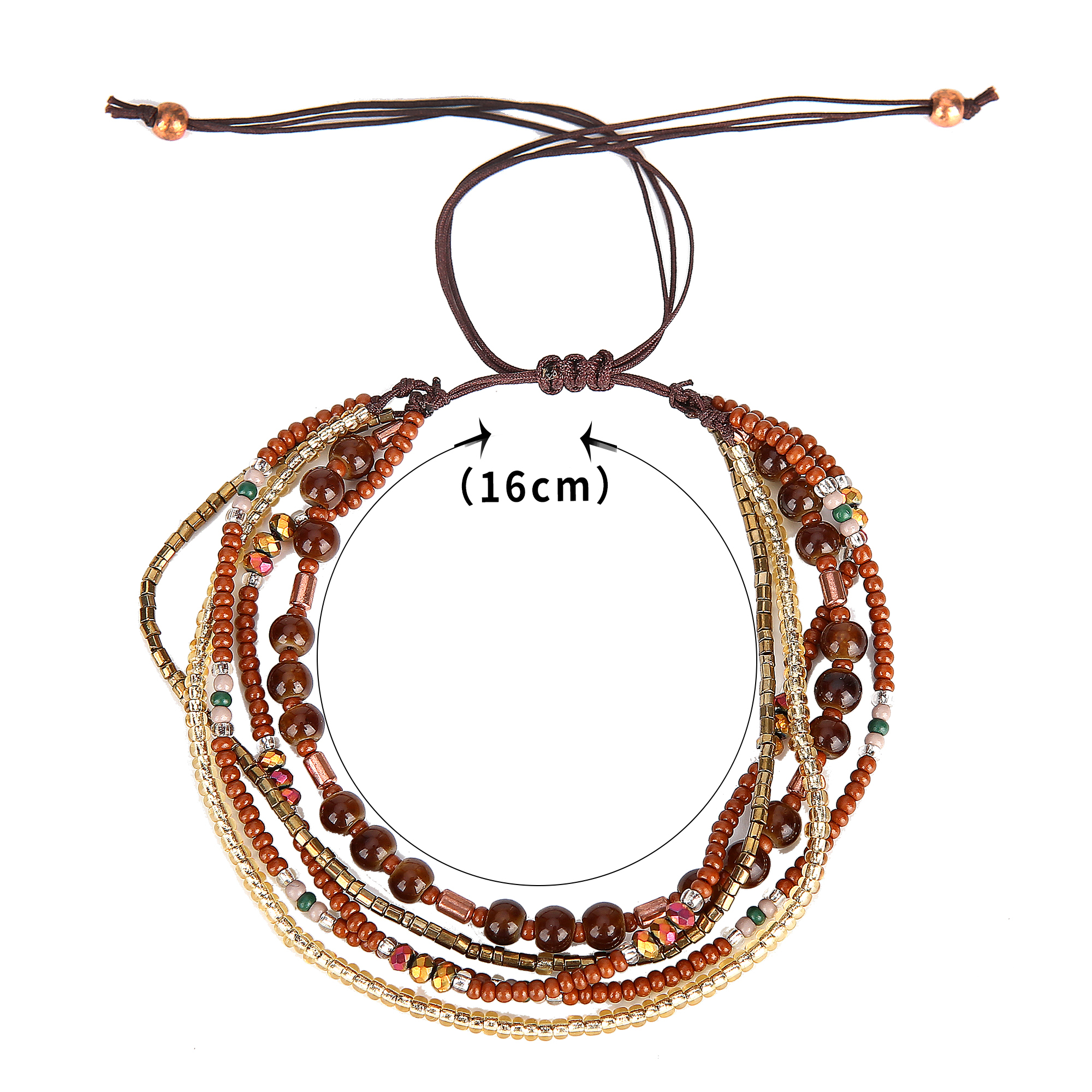 Handmade Multi-layer Bohemian Multi-Colored Sequin Gold Cuff Bracelet for Women