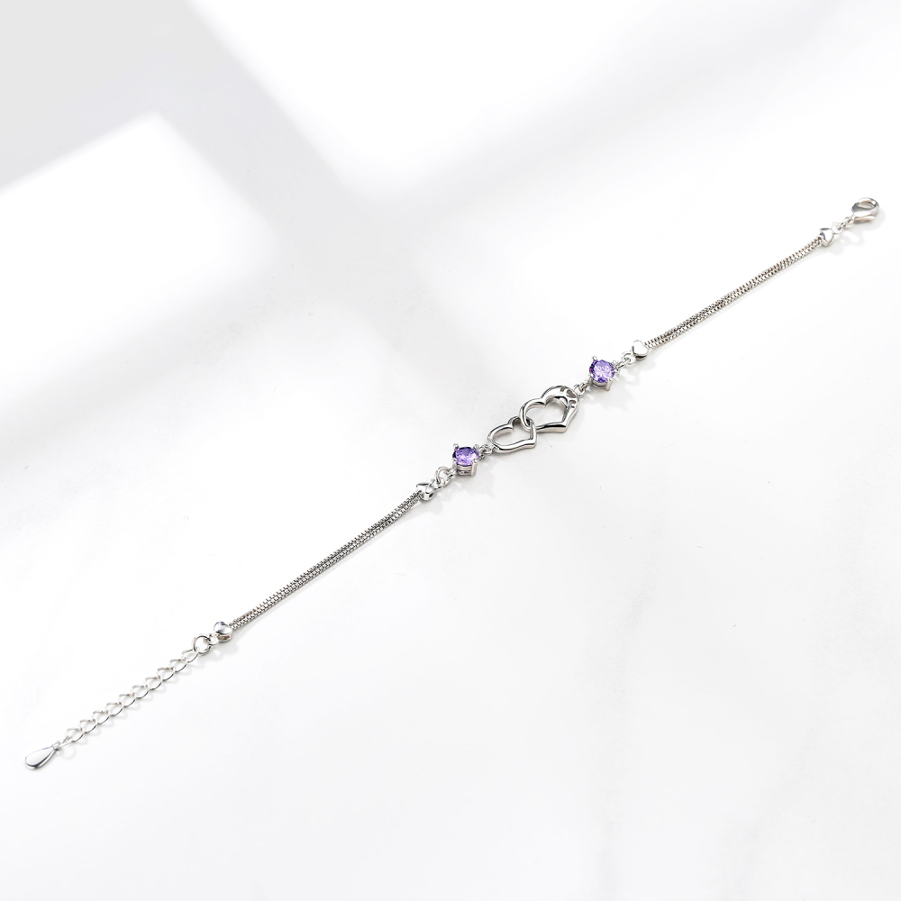 Zircon Women Chain Heart Bracelet Women Fashion Gift For Women Women Bracelet
