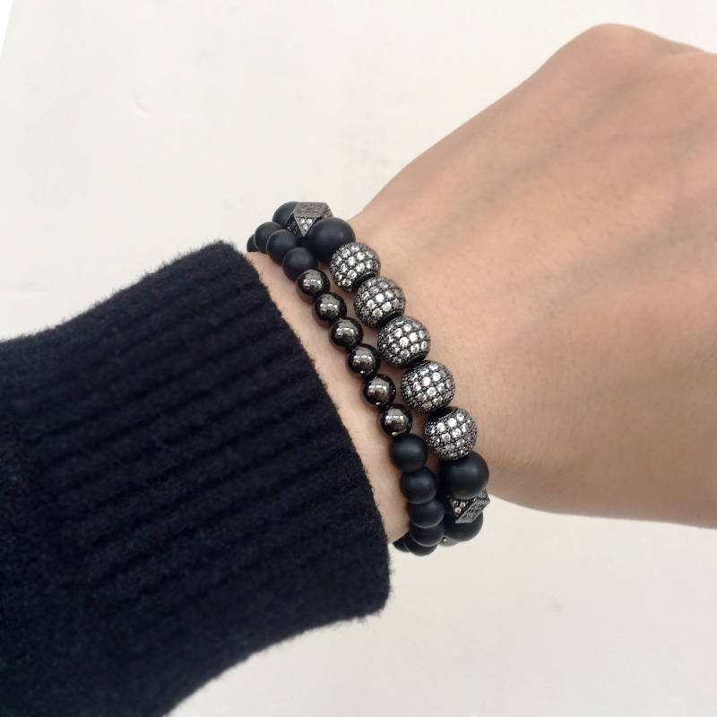 Rose Gold Zircon Bracelet Set Man Fashion Women Fashion Gift For Women Beautiful Beads