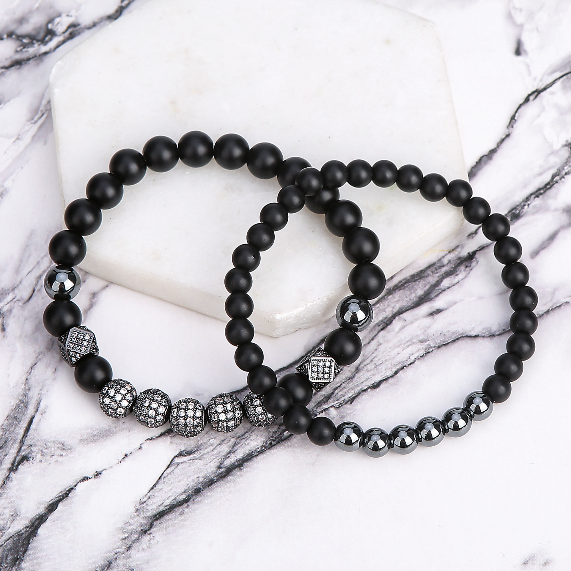 Rose Gold Zircon Bracelet Set Man Fashion Women Fashion Gift For Women Beautiful Beads