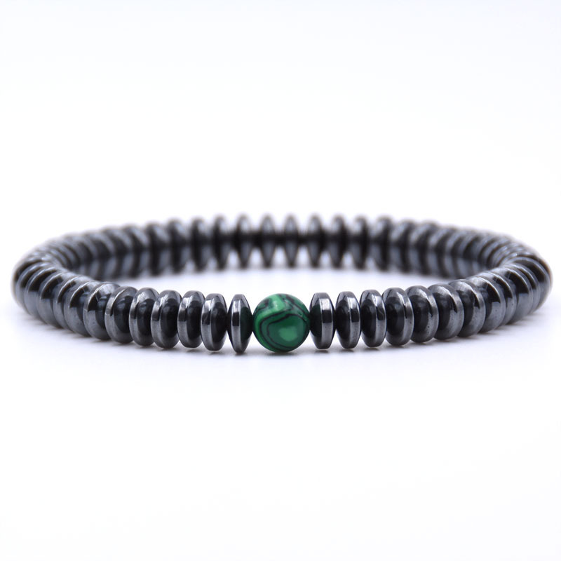 Hematite Beads Stone Therapy Health Care Jewelry Black Onyx Turquoise Bracelet