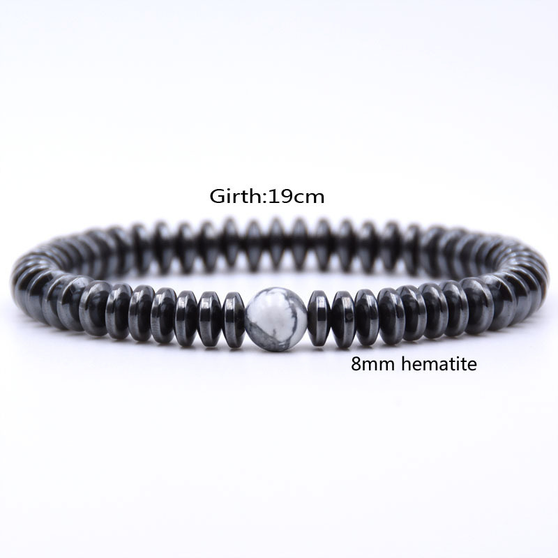 Hematite Beads Stone Therapy Health Care Jewelry Black Onyx Turquoise Bracelet