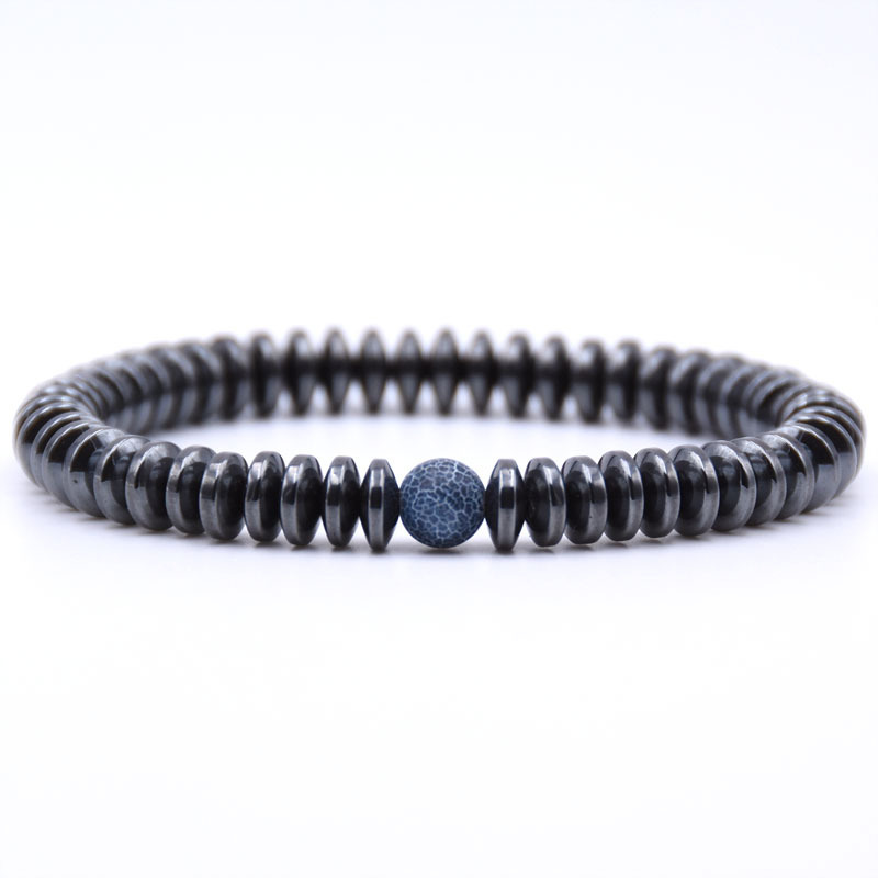 Hematite Beads Stone Therapy Health Care Jewelry Black Onyx Turquoise Bracelet