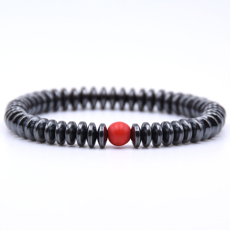 Hematite Beads Stone Therapy Health Care Jewelry Black Onyx Turquoise Bracelet
