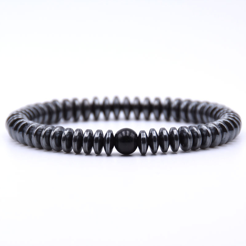 Hematite Beads Stone Therapy Health Care Jewelry Black Onyx Turquoise Bracelet