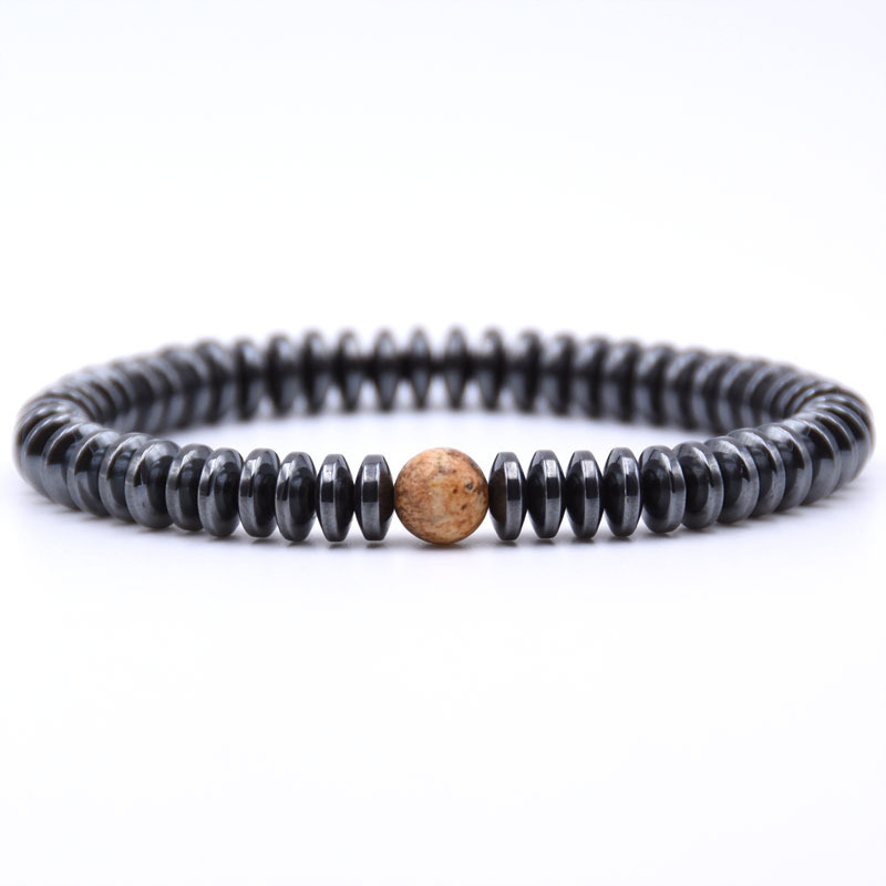 Hematite Beads Stone Therapy Health Care Jewelry Black Onyx Turquoise Bracelet