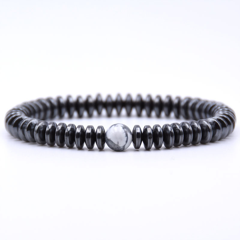 Hematite Beads Stone Therapy Health Care Jewelry Black Onyx Turquoise Bracelet