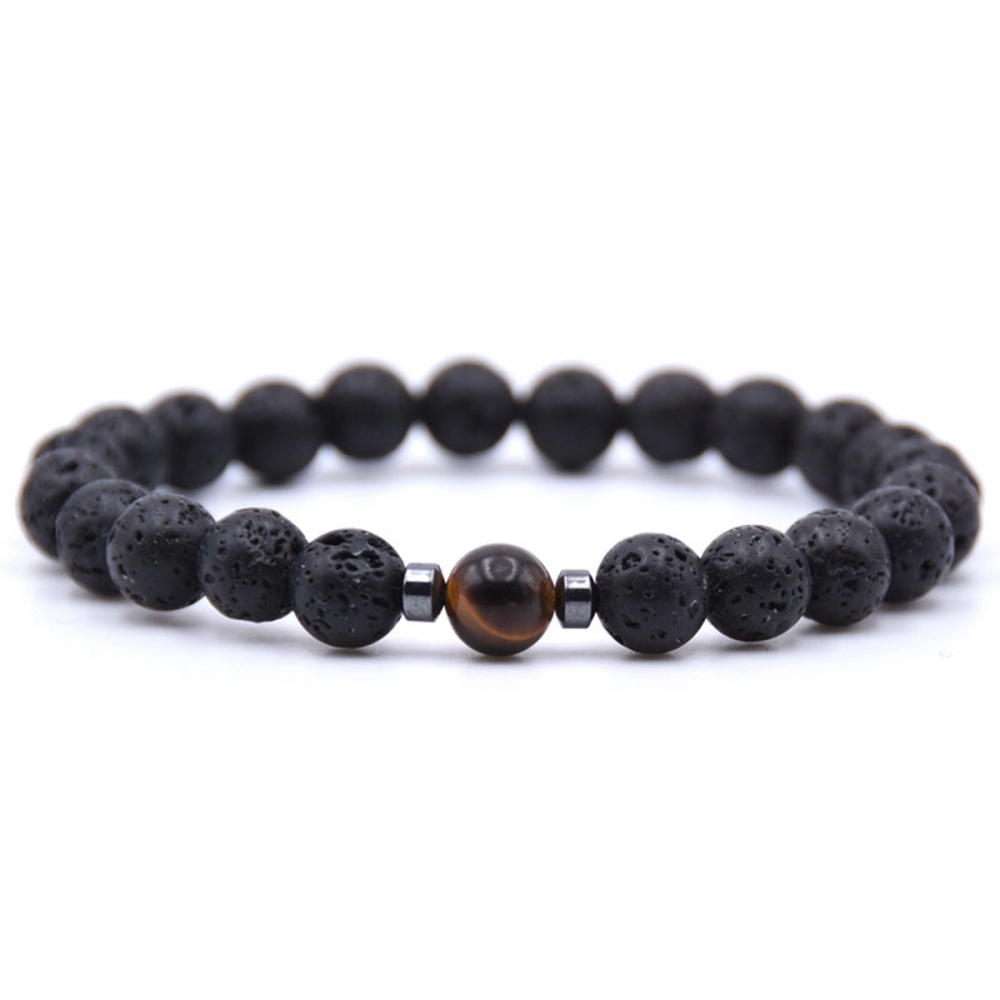 Spot Jasper 1PCS 8MM Lava Stone Bracelet Man Fashion Women Fashion Gift For Women Fashion Bracelets