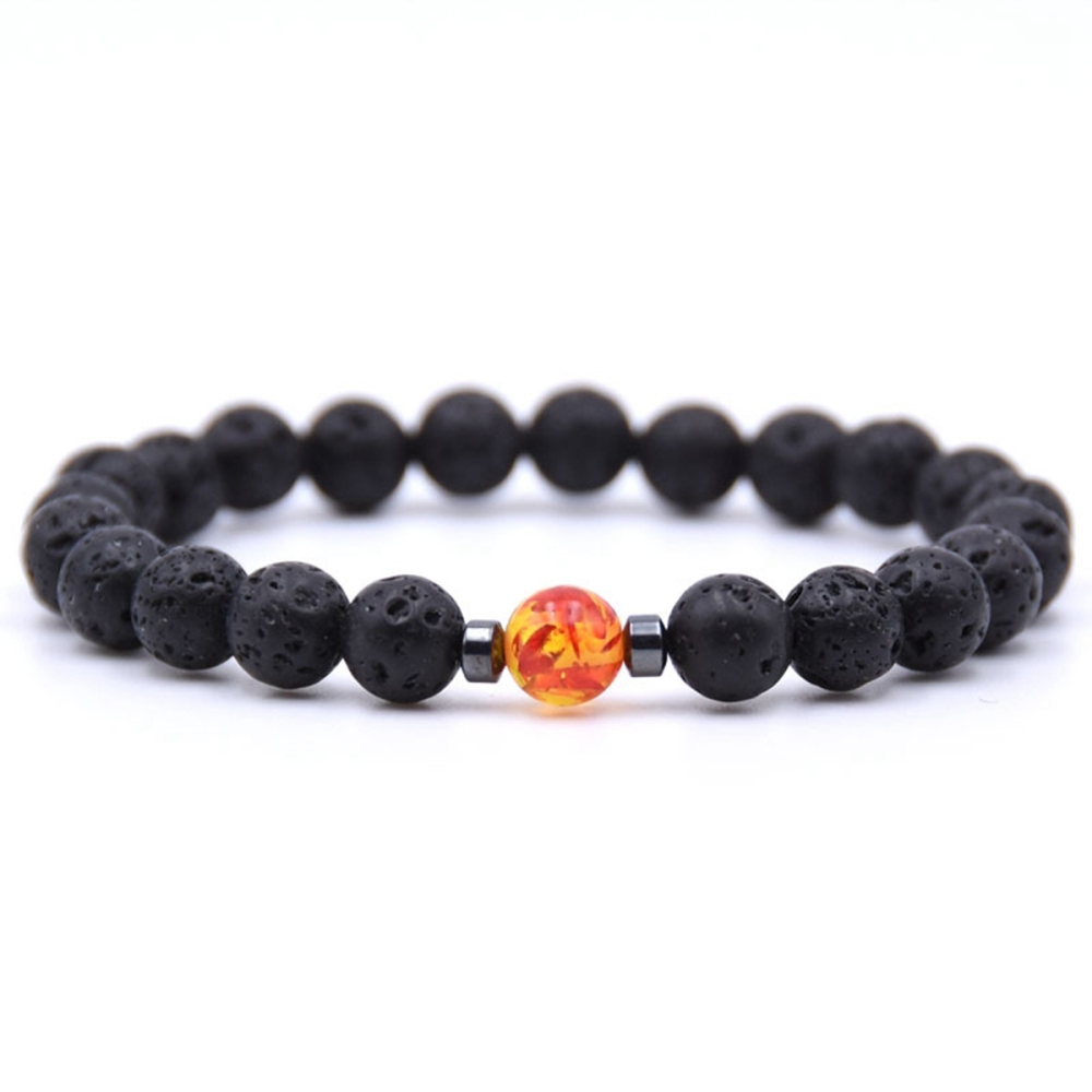 Spot Jasper 1PCS 8MM Lava Stone Bracelet Man Fashion Women Fashion Gift For Women Fashion Bracelets