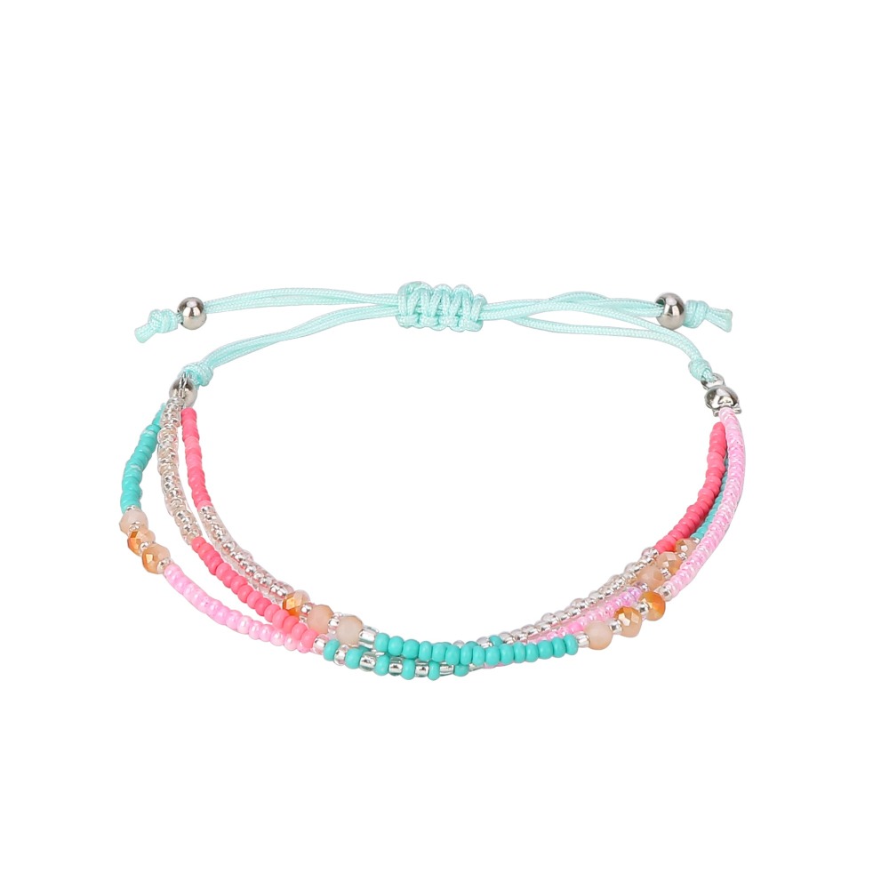 3pcs/set Multilayer Women Adjustable Bangle Double Wrap Leather Charm Bracelets