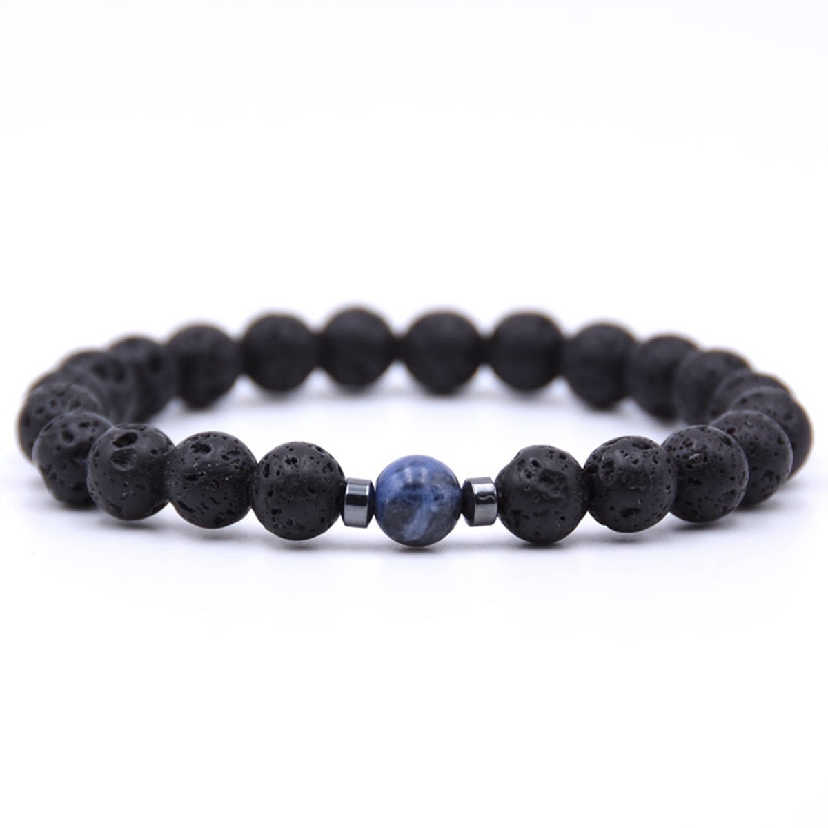 Spot Jasper 1PCS 8MM Lava Stone Bracelet Man Fashion Women Fashion Gift For Women Fashion Bracelets