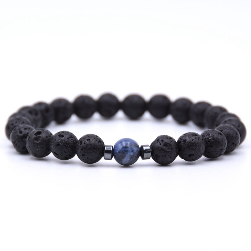 Spot Jasper 1PCS 8MM Lava Stone Bracelet Man Fashion Women Fashion Gift For Women Fashion Bracelets
