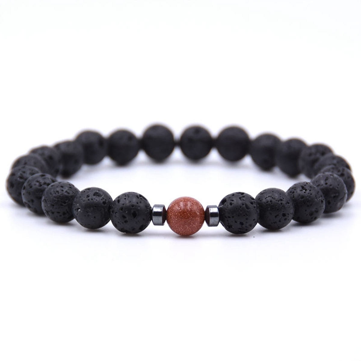 Spot Jasper 1PCS 8MM Lava Stone Bracelet Man Fashion Women Fashion Gift For Women Fashion Bracelets