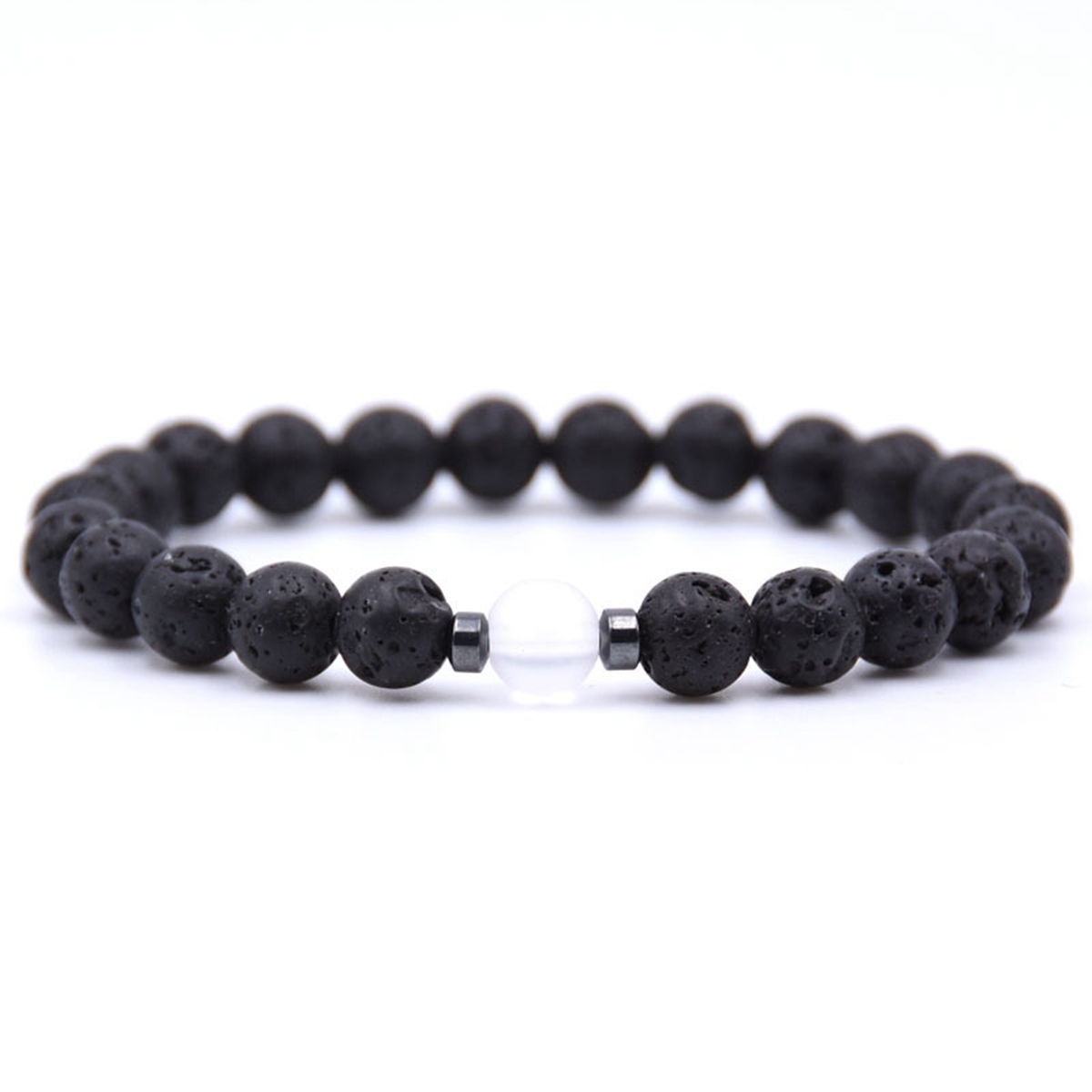 Spot Jasper 1PCS 8MM Lava Stone Bracelet Man Fashion Women Fashion Gift For Women Fashion Bracelets